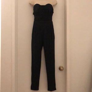 New Krazy black strapless jumpsuit size L